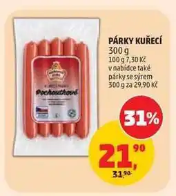 Penny Market Párky kuřecí nabídka