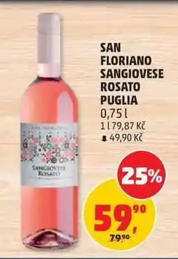 Penny Market SAN FLORIANO SANGIOVESE ROSATO PUGLIA nabídka