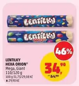 Penny Market Lentilky Hexa Orion nabídka