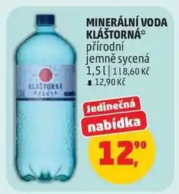 Penny Market MINERÁLNÍ VODA KLÁŠTORNÁ nabídka