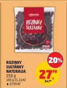 Penny Market ROZINKY SULTÁNKY NATURALIA nabídka