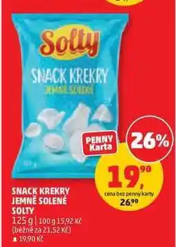 Penny Market SNACK KREKRY JEMNĚ SOLENÉ SOLTY nabídka