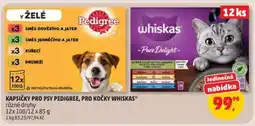 Penny Market Kapsičky pro psy Pedigree, pro kočky Whiskas nabídka
