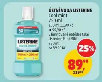 Penny Market Ústní voda Listerine Cool Mint nabídka