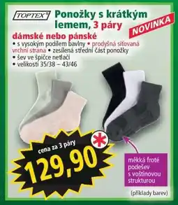 Norma Ponožky s krátkým lemem, 3 páry nabídka