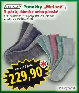 Norma Ponožky „Melanž“, 5 párů, dámské nebo pánské nabídka