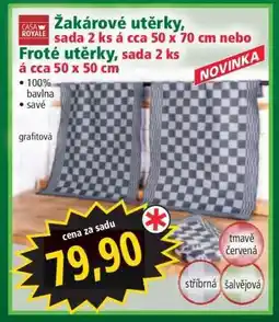Norma Žakárové utěrky, sada 2 ks á cca 50 x 70 cm nebo Froté utěrky, sada 2 ks á cca 50 x 50 cm nabídka
