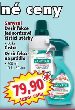 Norma Sanytol Dezinfekce jednorázové čisticí utěrky nabídka