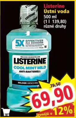 Norma Listerine ústní voda nabídka