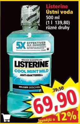 Norma Listerine ústní voda nabídka