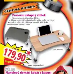 Norma Pracovní sklopný stolek nabídka