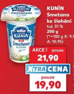 Kaufland Kunín Smetana ke šlehání nabídka