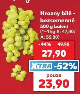 Kaufland Hrozny bílé bezsemenné nabídka