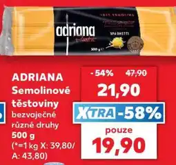 Kaufland Adriana Semolinové těstoviny nabídka