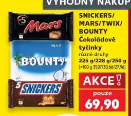 Kaufland SNICKERS / MARS / TWIX / BOUNTY Čokoládové tyčinky nabídka