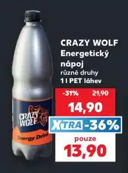 Kaufland CRAZY WOLF Energetický nápoj nabídka
