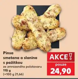 Kaufland Pinsa smetana a slanina s pažitkou nabídka