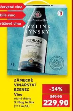 Kaufland Zámecké vinařství Bzenec nabídka