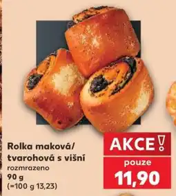 Kaufland Rolka maková/ tvarohová s višní nabídka