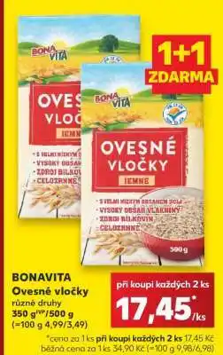 Kaufland BonaVita Ovesné vločky nabídka
