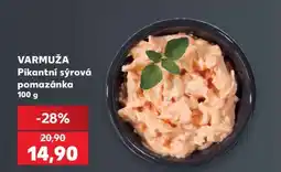 Kaufland VARMUŽA Pikantní sýrová pomazánka nabídka