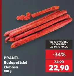 Kaufland PRANTL Budapešťská klobása 100 g nabídka