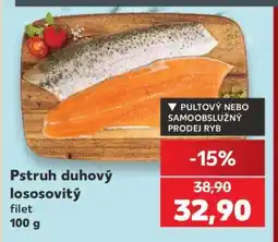 Kaufland Pstruh duhový lososovitý filet 100 g nabídka