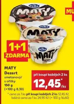 Kaufland MATY Dezert smetanový/s oříšky nabídka