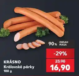 Kaufland Krásno Královské párky nabídka
