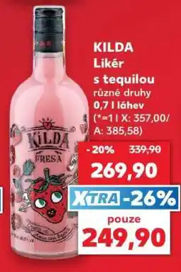 Kaufland KILDA Likér s tequilou nabídka
