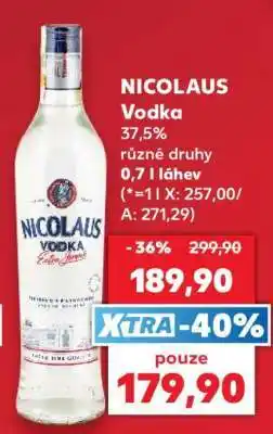 Kaufland Nicolaus Vodka nabídka