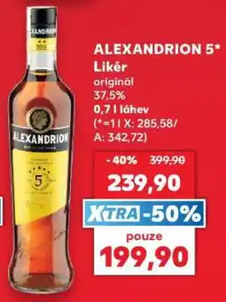 Kaufland ALEXANDRION 5* Likér nabídka