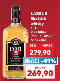 Kaufland LABEL 5 Skotská whisky nabídka