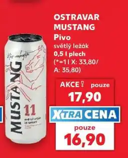 Kaufland OSTRAVAR MUSTANG Pivo nabídka