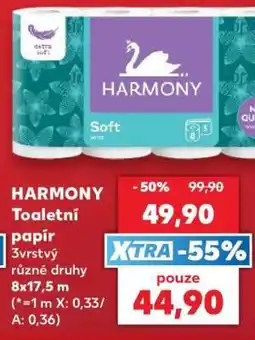 Kaufland Harmony toaletní papír nabídka
