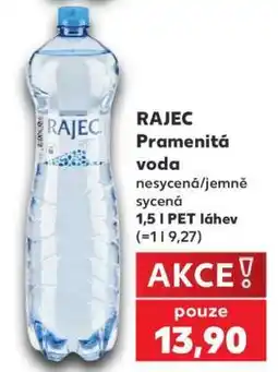 Kaufland Rajec pramenitá voda nabídka