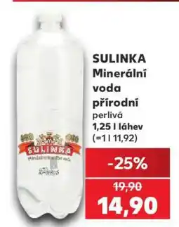 Kaufland SULINKA Minerální voda přírodní perlivá nabídka