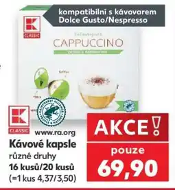 Kaufland Kávové kapsle nabídka