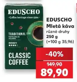 Kaufland Eduscho Mletá káva nabídka