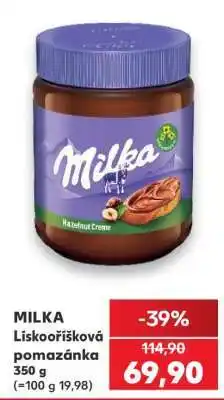 Kaufland Milka lískooříšková pomazánka nabídka