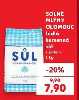 Kaufland SOLNÉ MLÝNY OLOMOUC Jedlá kamenná sůl s jodem 1 kg nabídka