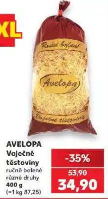 Kaufland AVELOPA Vaječné těstoviny nabídka