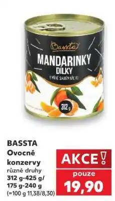 Kaufland BASSTA Ovocné konzervy nabídka