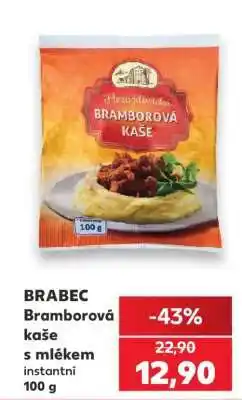 Kaufland BRABEC Bramborová kaše s mlékem instantní 100 g nabídka