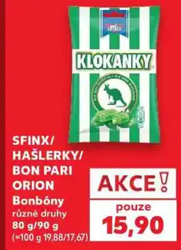 Kaufland SFINX/HAŠLERKY/BON PARI ORION Bonbóny nabídka