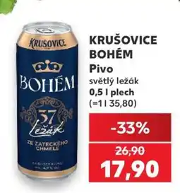 Kaufland Krušovice Bohém nabídka