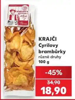 Kaufland KRAJČI Cyrilovy brambůrky nabídka