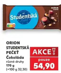Kaufland Orion Studentská pečeť čokoláda nabídka