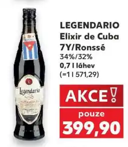Kaufland LEGENDARIO Elixir de Cuba 7Y/ Ronssé nabídka