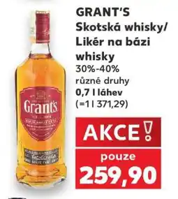 Kaufland GRANT’S Skotská whisky/Likér na bázi whisky nabídka